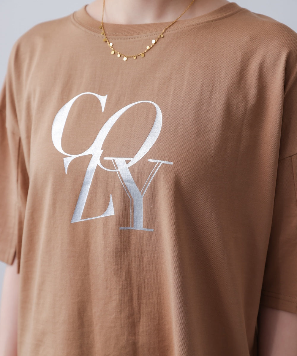 接触冷感スリットスリーブロゴT