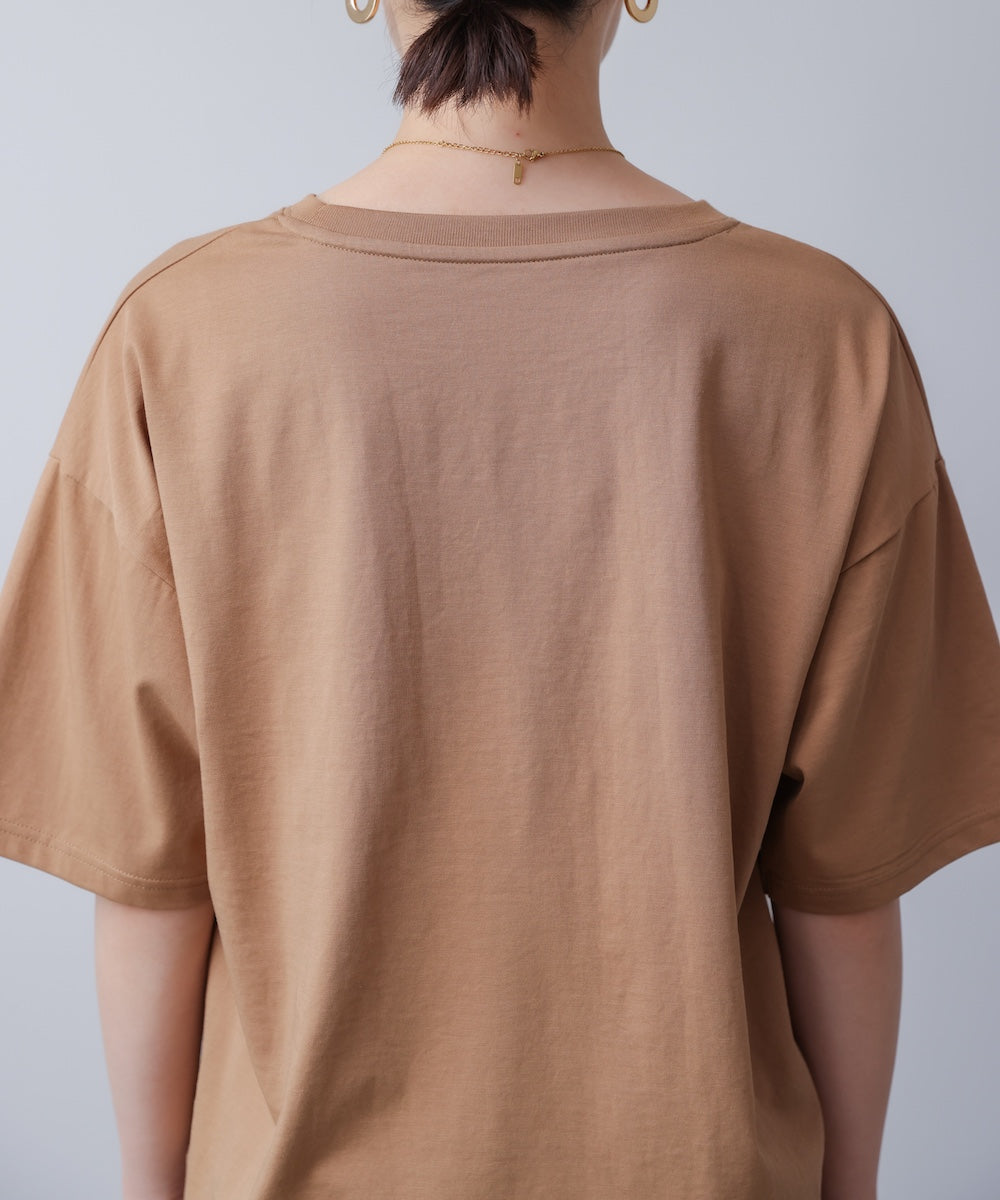 接触冷感スリットスリーブロゴT