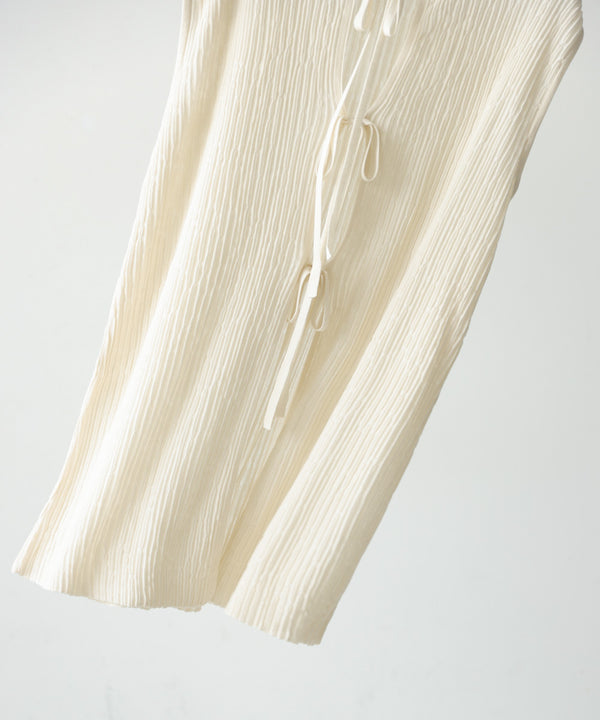 前後2WAYウェービーメッシュニットチュニック