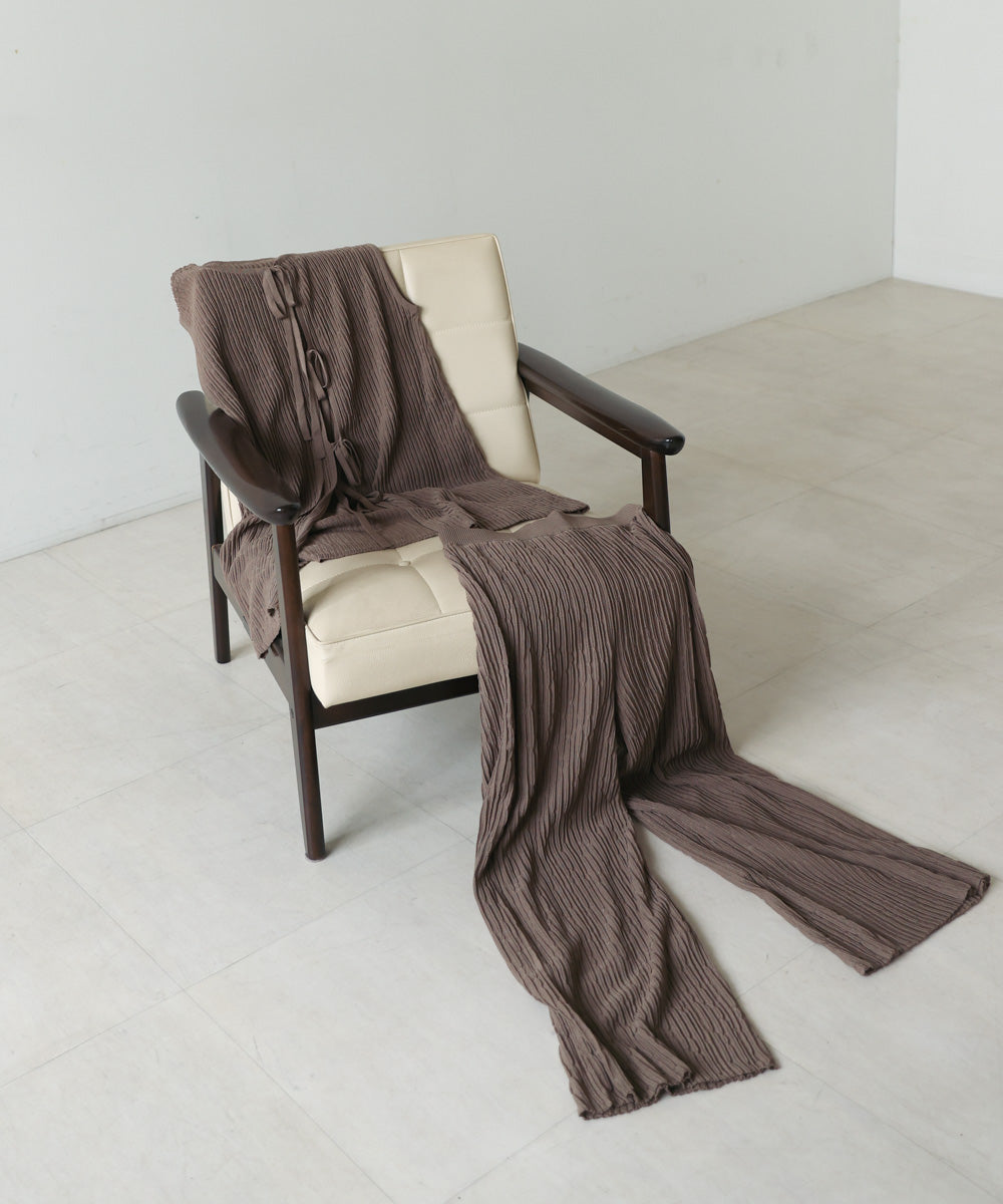 前後2WAYウェービーメッシュニットチュニック