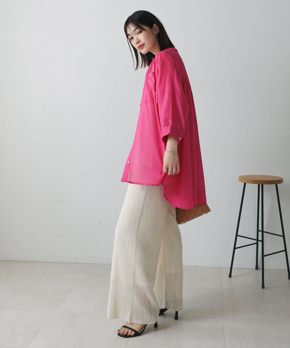 ウェービーメッシュニットパンツ