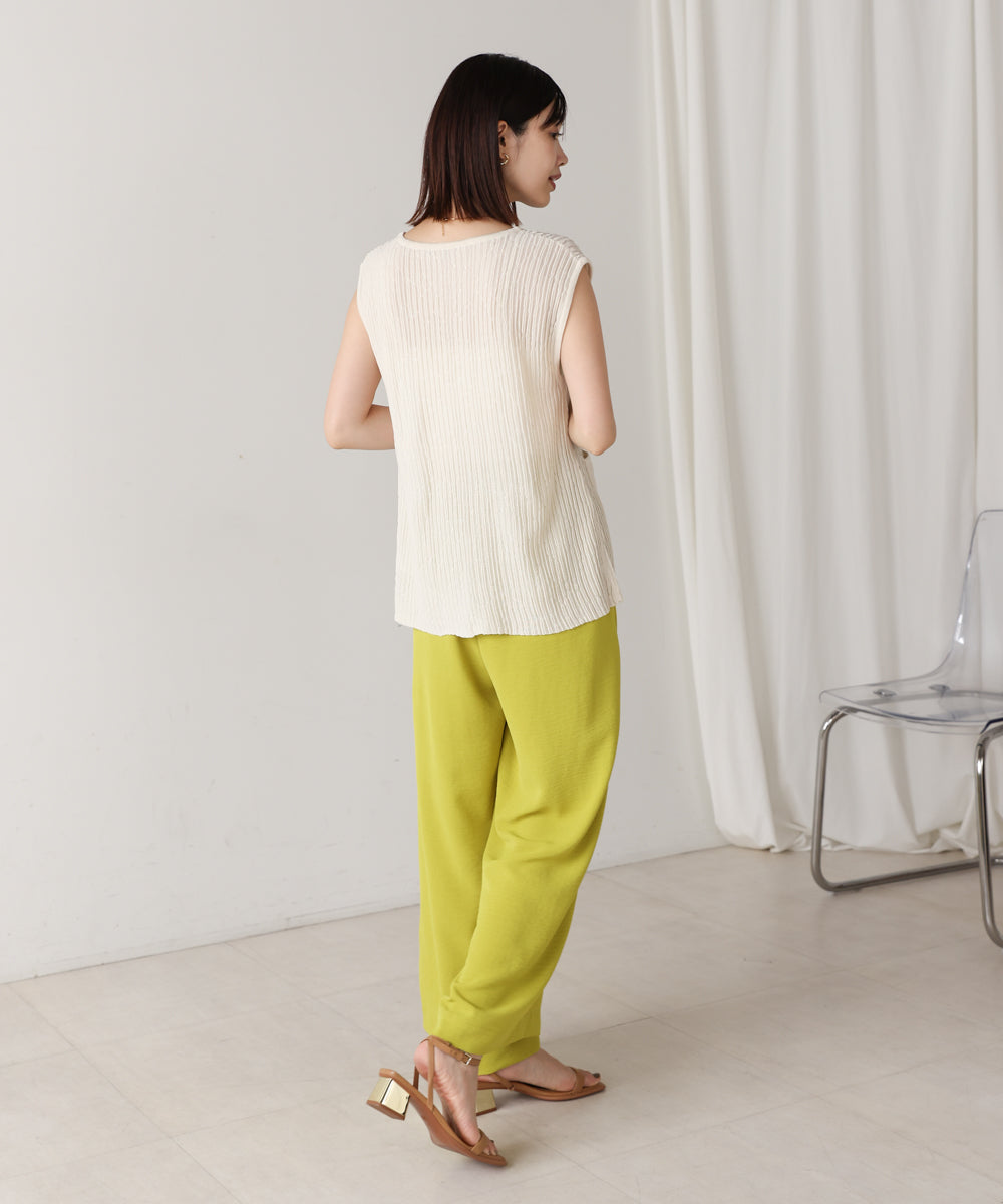 ウェービーメッシュニットベスト