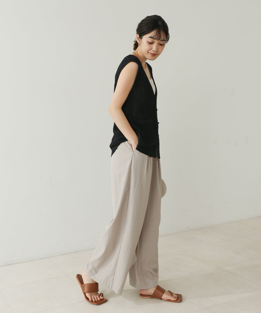 ウェービーメッシュニットベスト