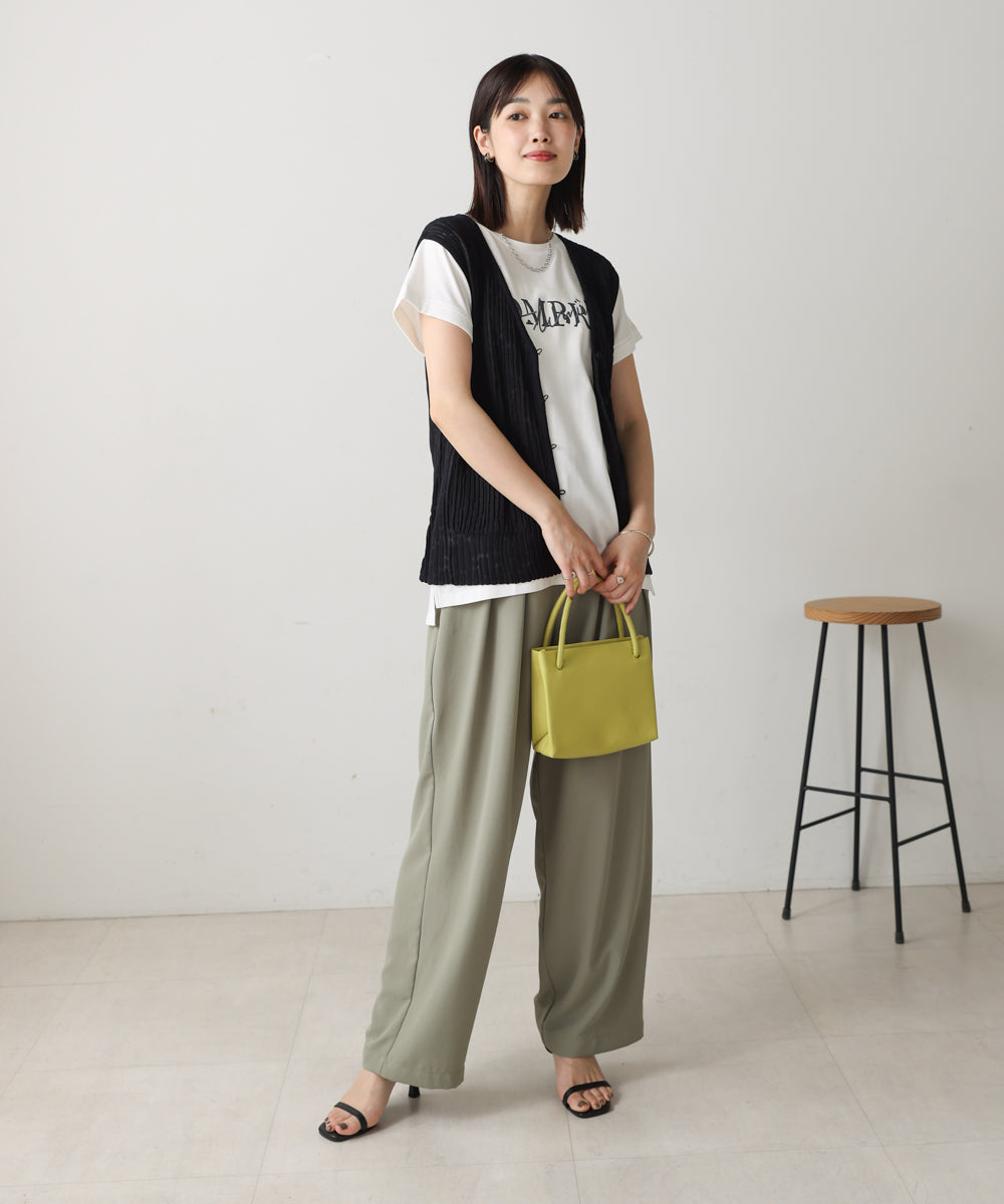 ウェービーメッシュニットベスト