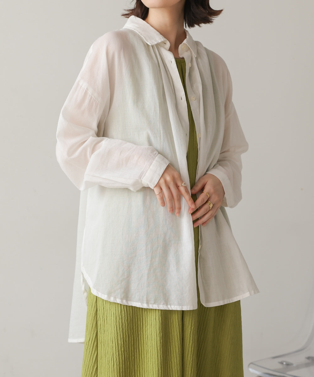 ボイルシンプルシャツ