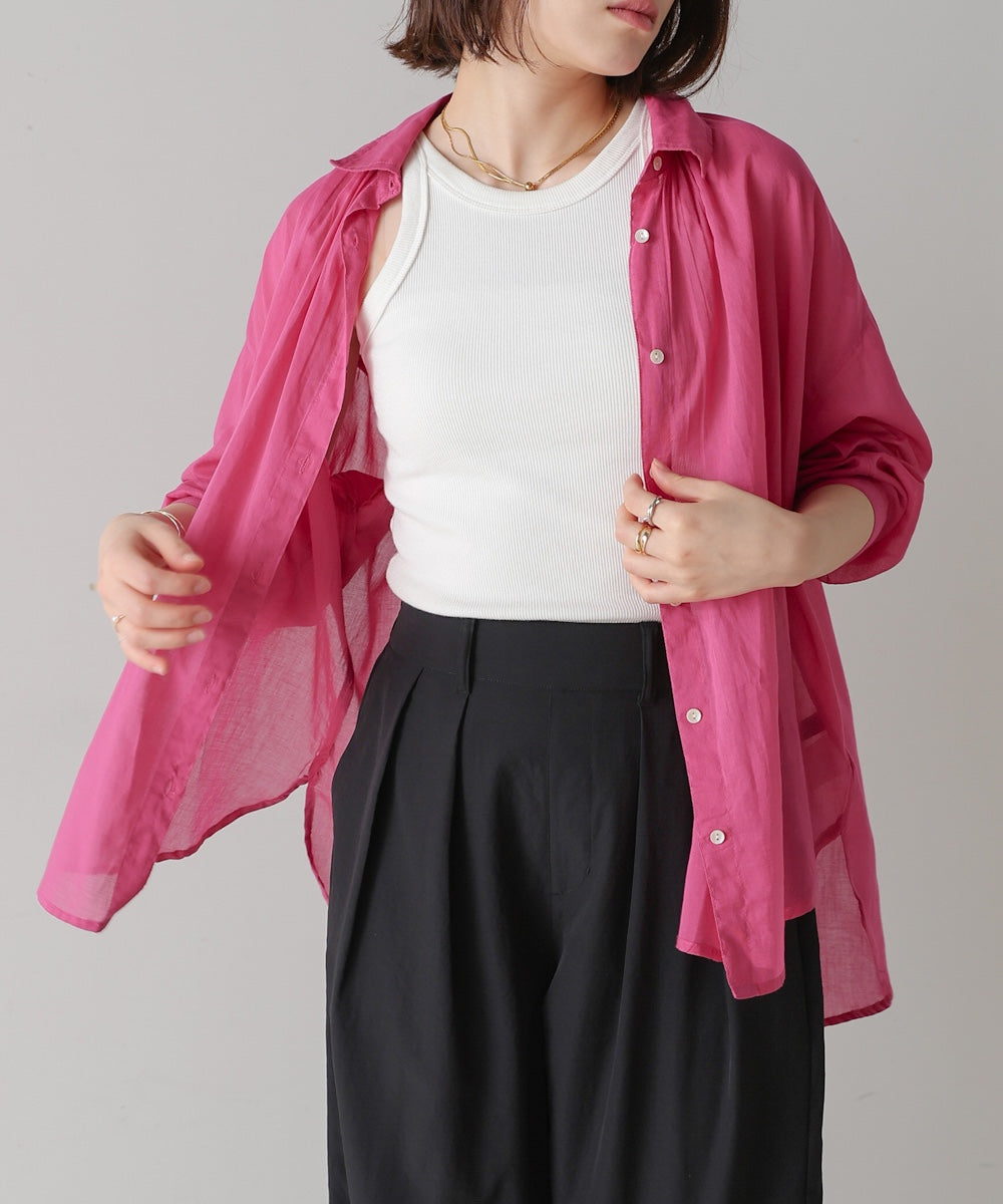 ボイルシンプルシャツ