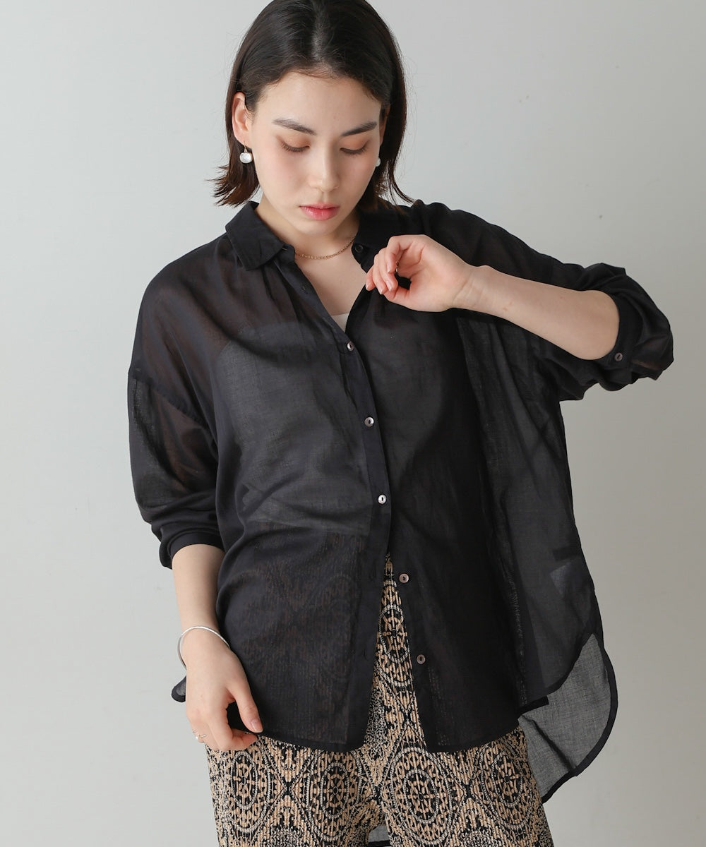 ボイルシンプルシャツ