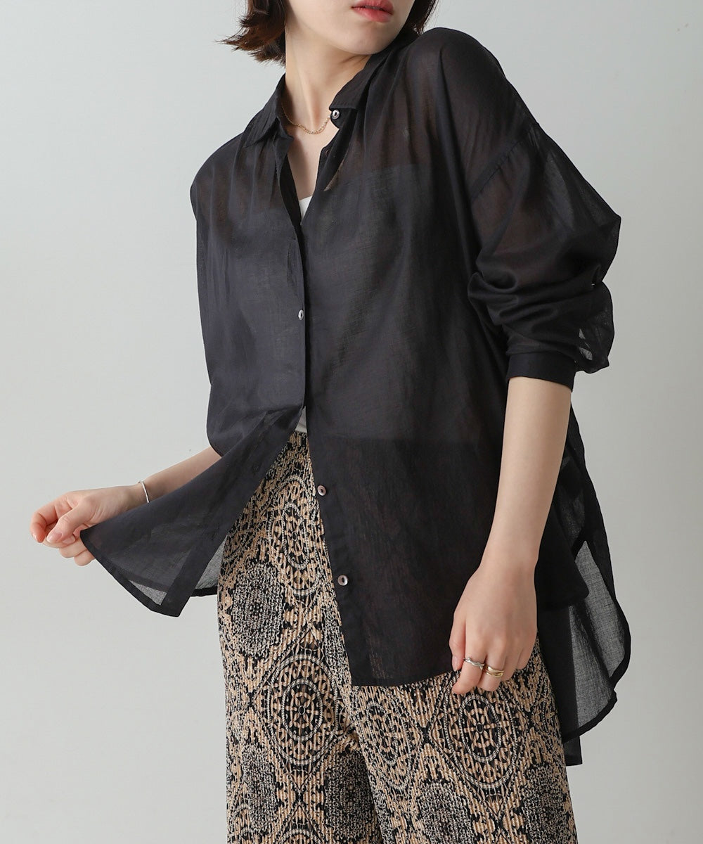 ボイルシンプルシャツ