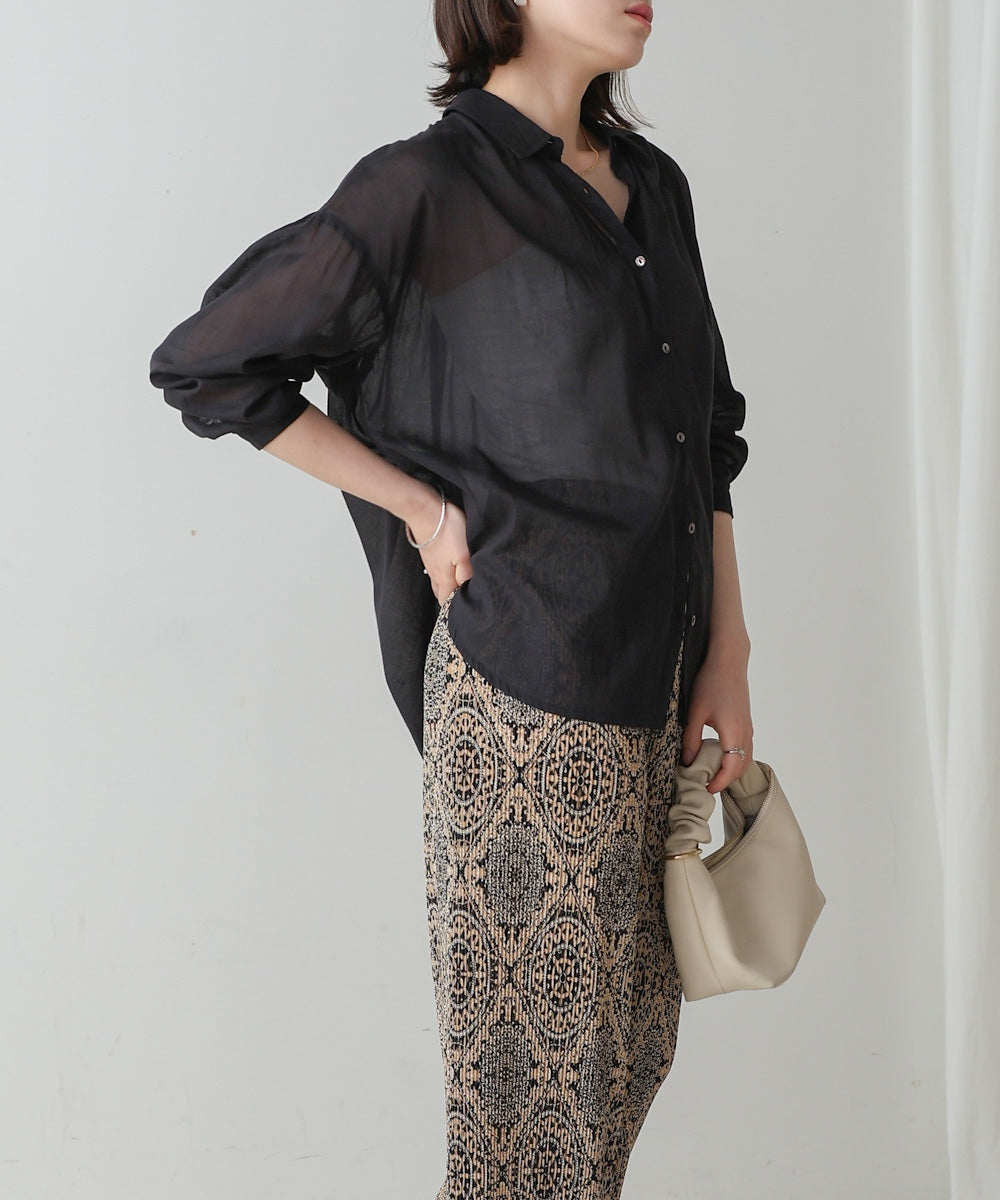 ボイルシンプルシャツ