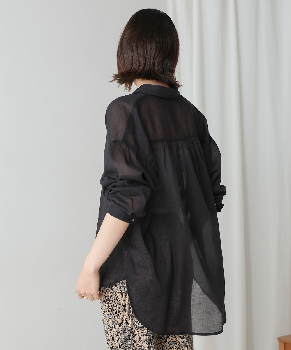 ボイルシンプルシャツ