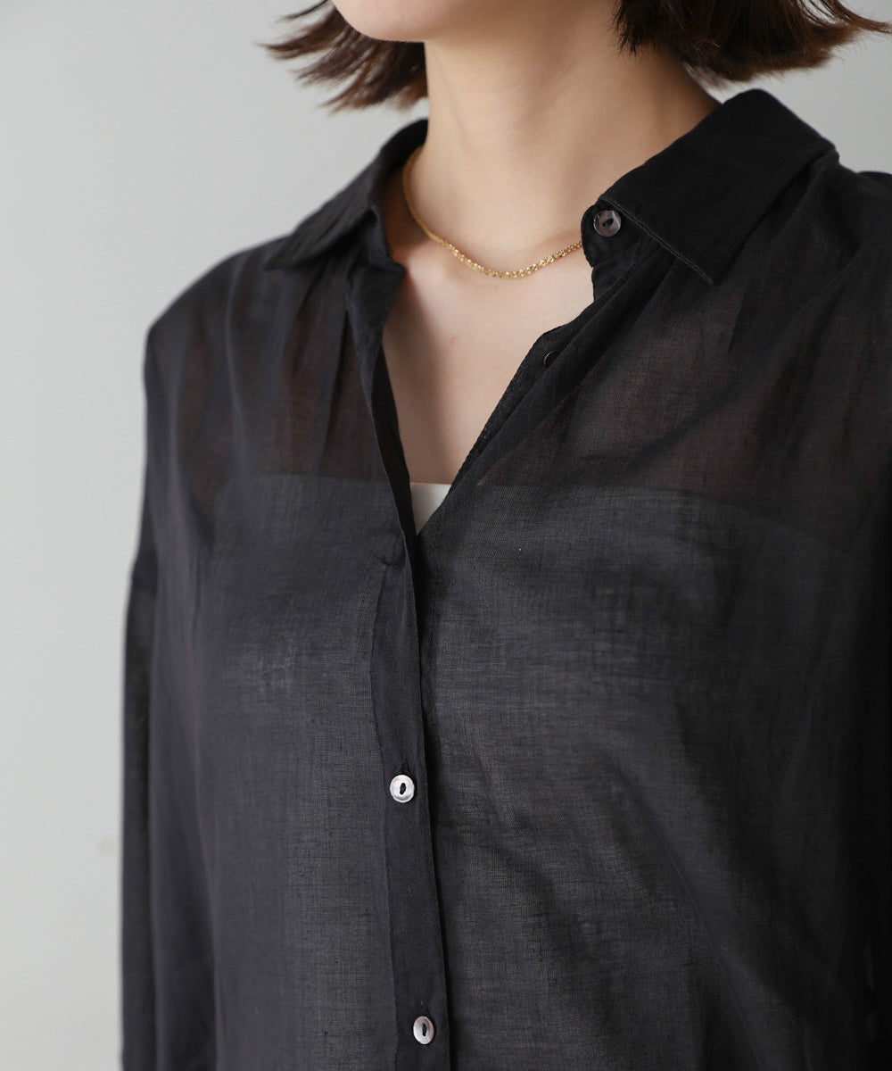 ボイルシンプルシャツ