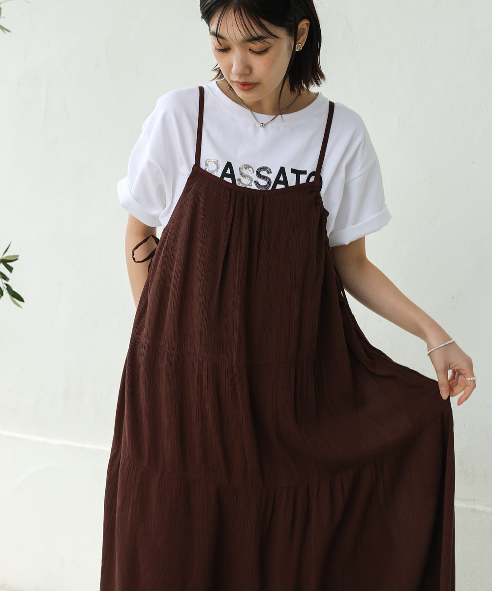 レーヨンクレープキャミワンピース