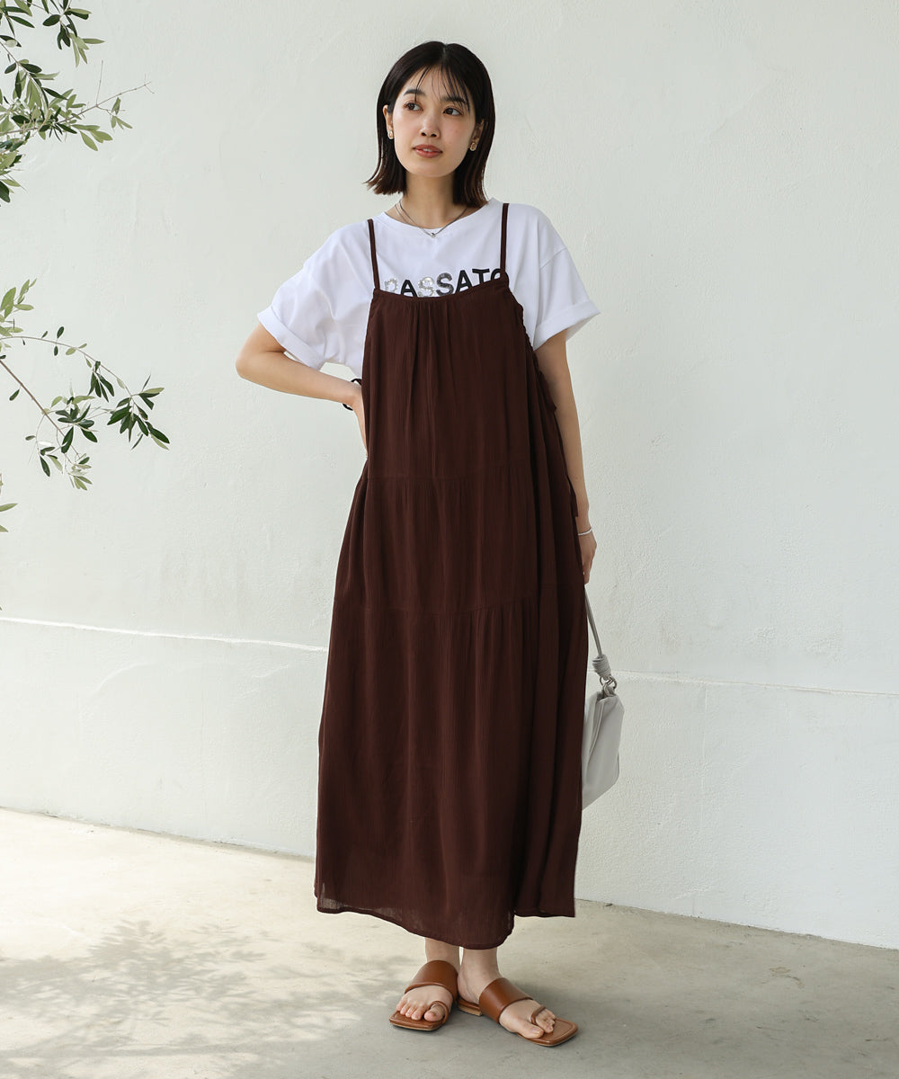 レーヨンクレープキャミワンピース