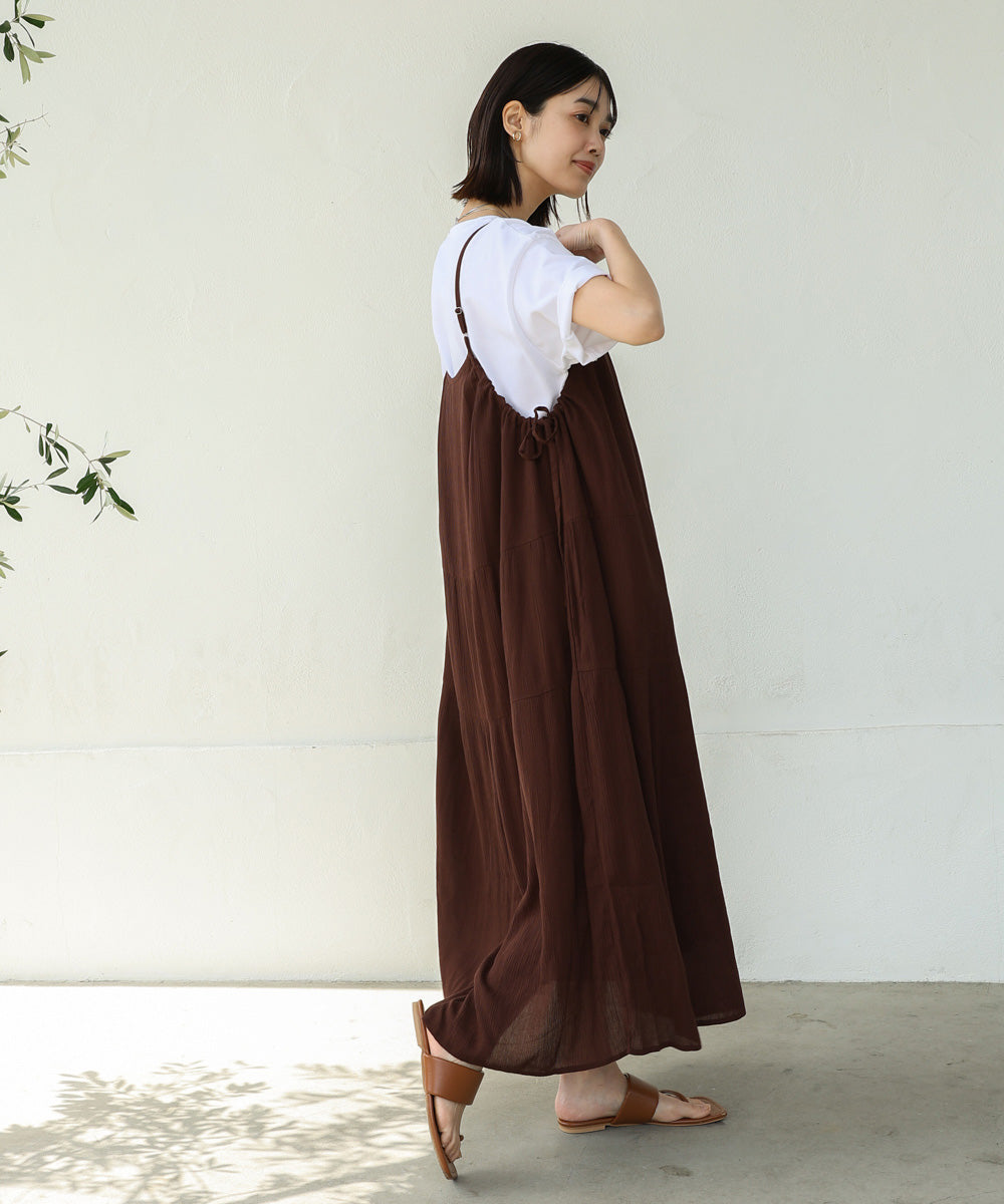 レーヨンクレープキャミワンピース