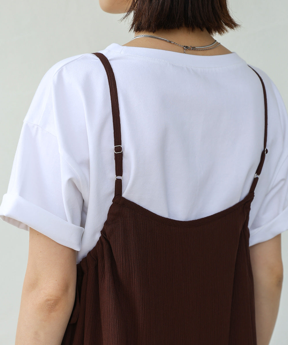 レーヨンクレープキャミワンピース