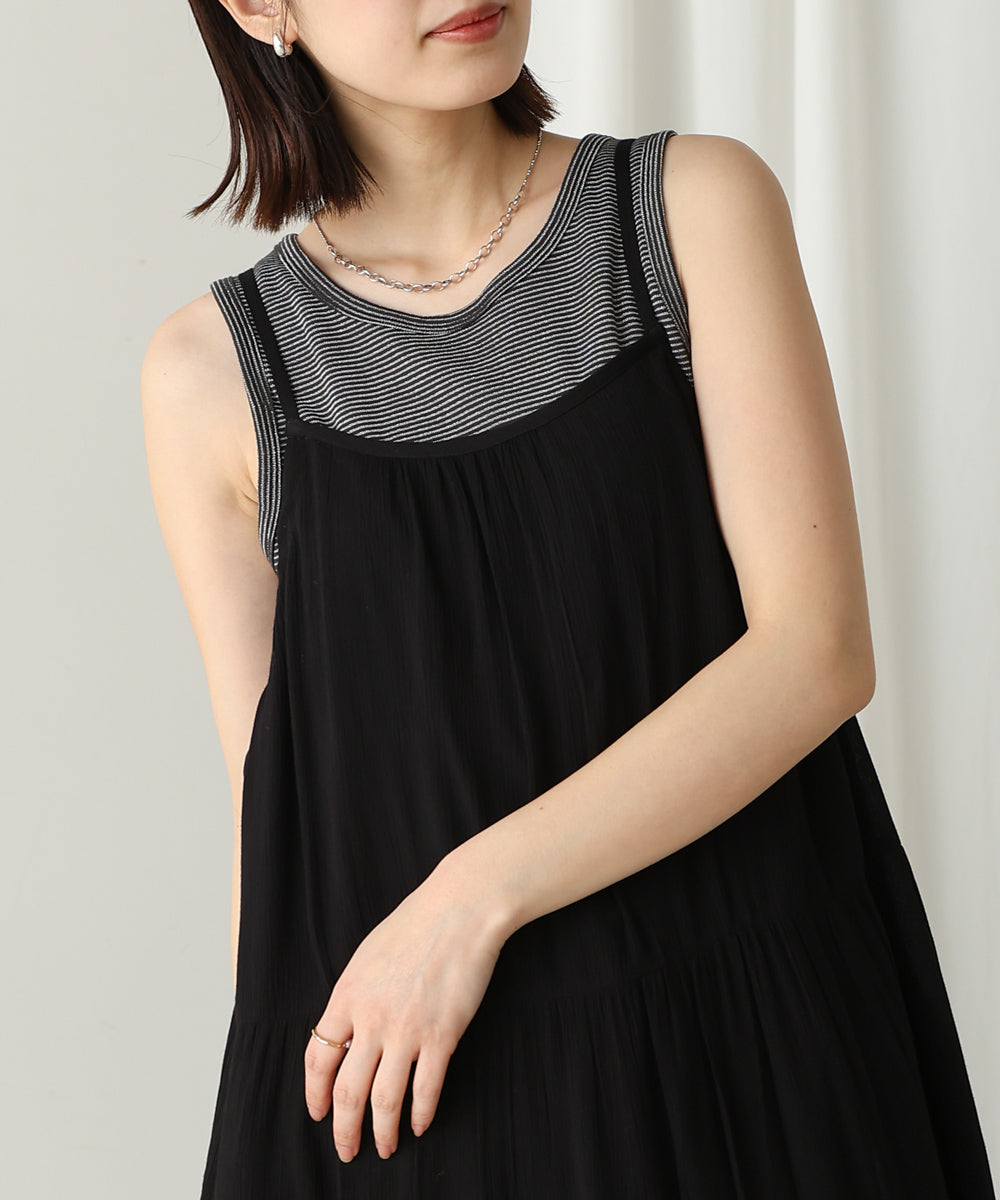 レーヨンクレープキャミワンピース