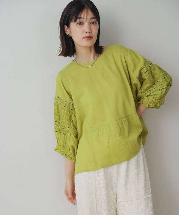 モスコットンエンブロイダリーブラウス