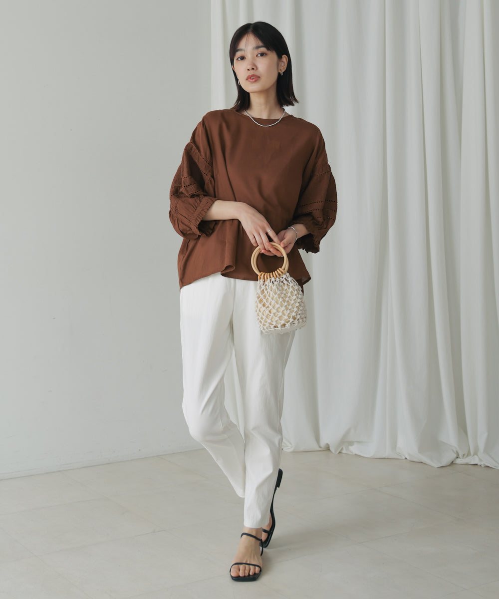 モスコットンエンブロイダリーブラウス