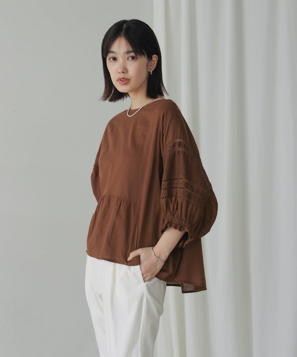 モスコットンエンブロイダリーブラウス