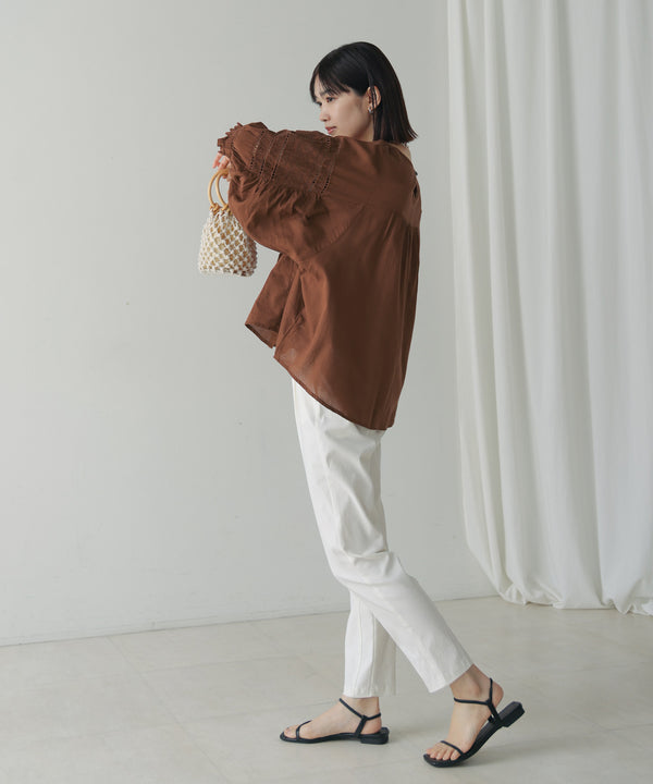 モスコットンエンブロイダリーブラウス