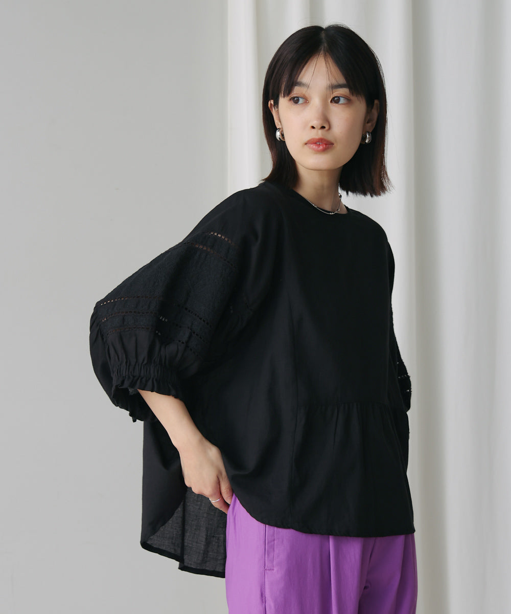 モスコットンエンブロイダリーブラウス