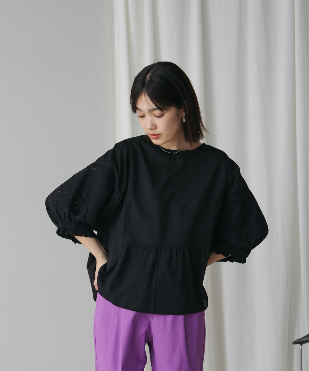 モスコットンエンブロイダリーブラウス