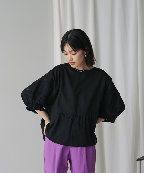 モスコットンエンブロイダリーブラウス