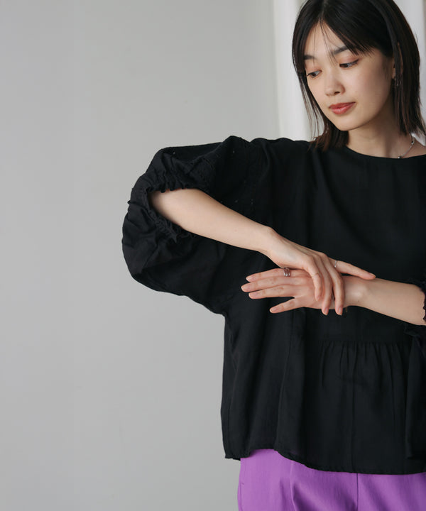 モスコットンエンブロイダリーブラウス