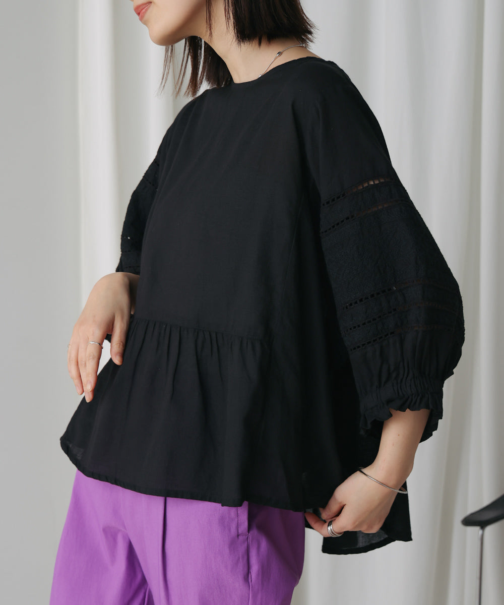 モスコットンエンブロイダリーブラウス