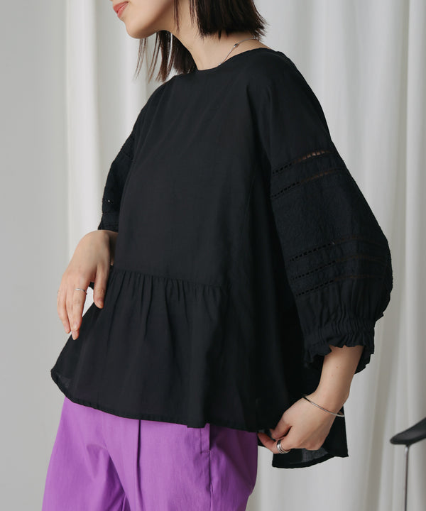 モスコットンエンブロイダリーブラウス