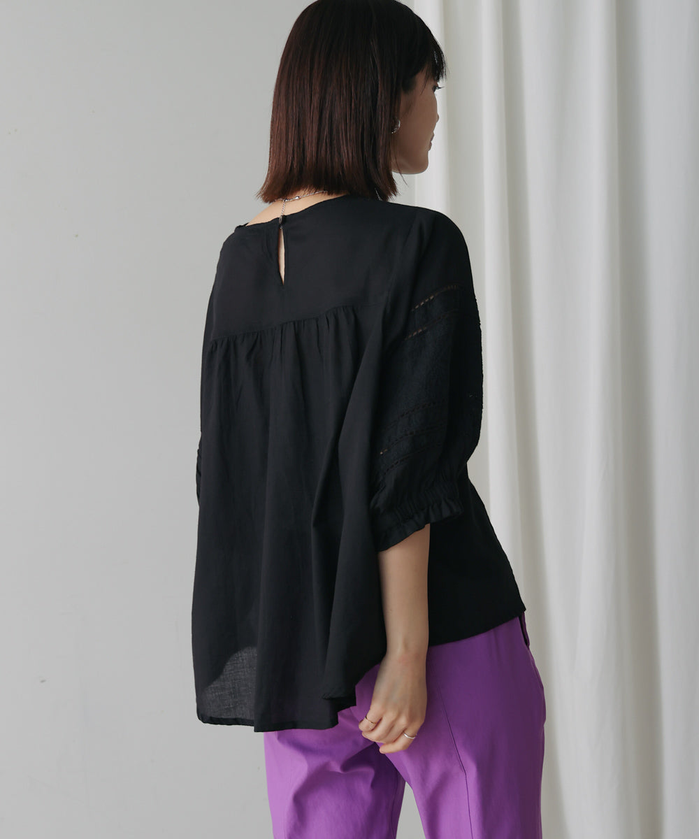 モスコットンエンブロイダリーブラウス