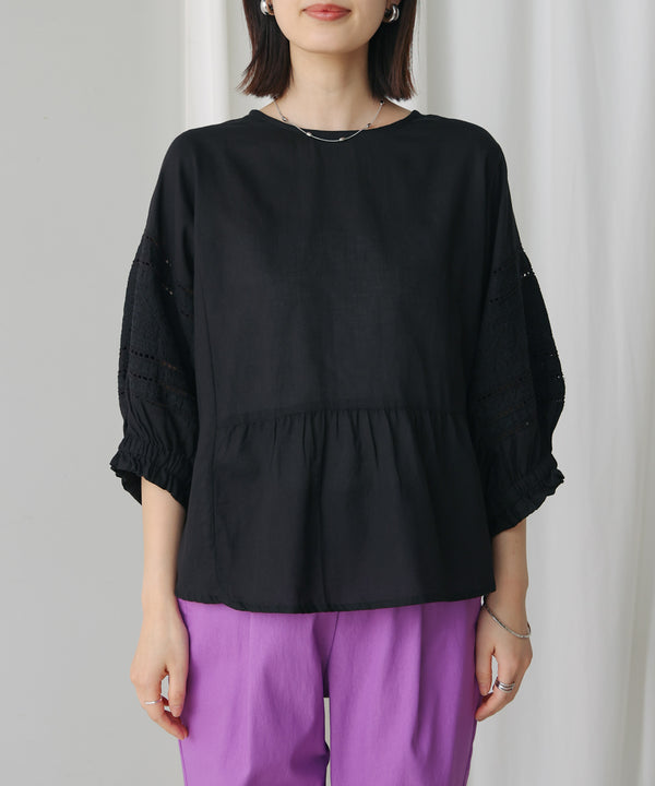 モスコットンエンブロイダリーブラウス