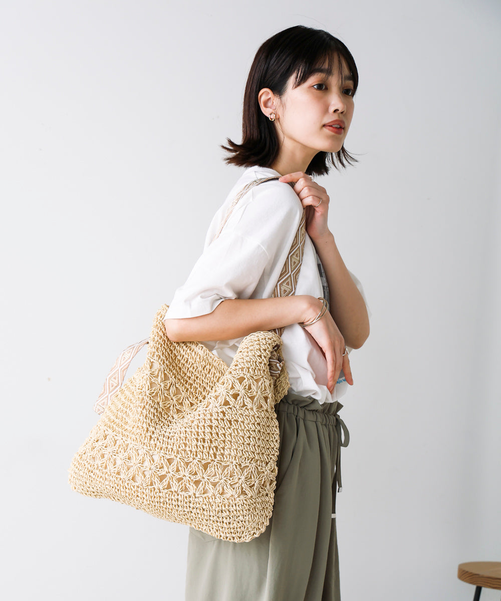 刺繍ハンドルペーパーバッグ