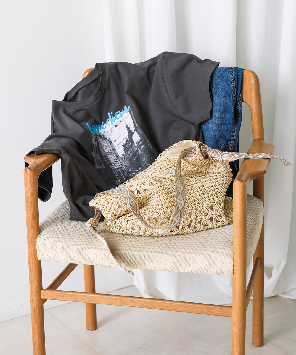 刺繍ハンドルペーパーバッグ