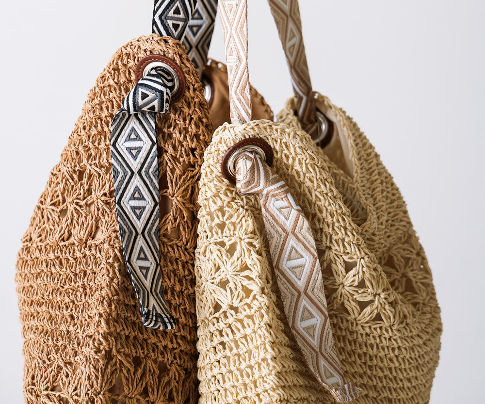 刺繍ハンドルペーパーバッグ