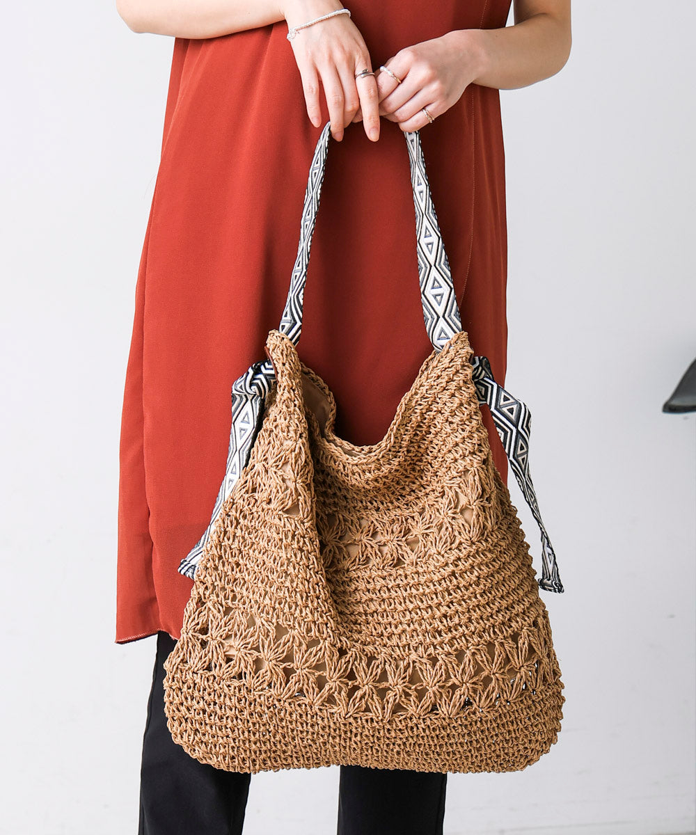 刺繍ハンドルペーパーバッグ