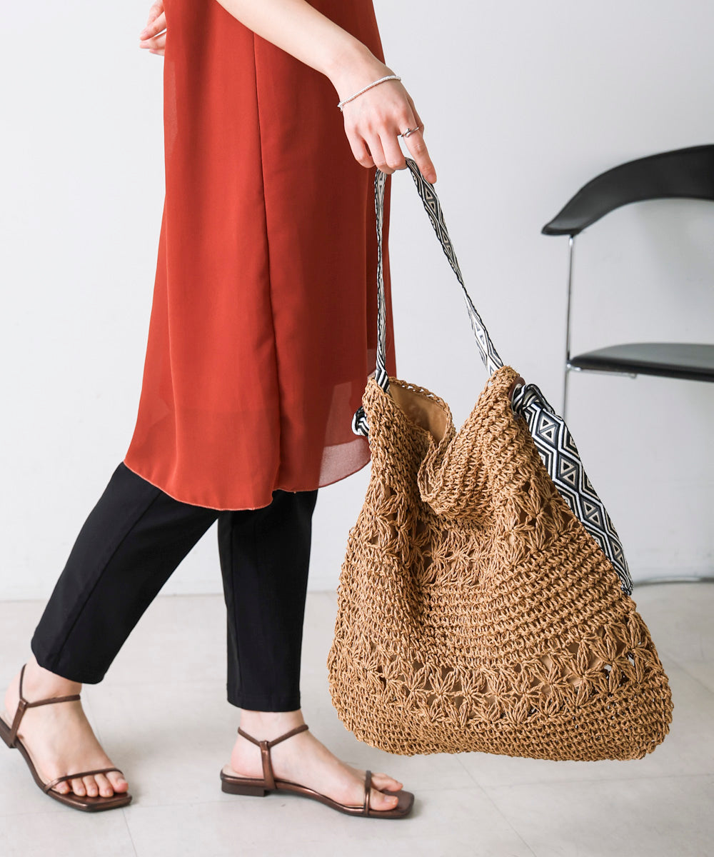 刺繍ハンドルペーパーバッグ