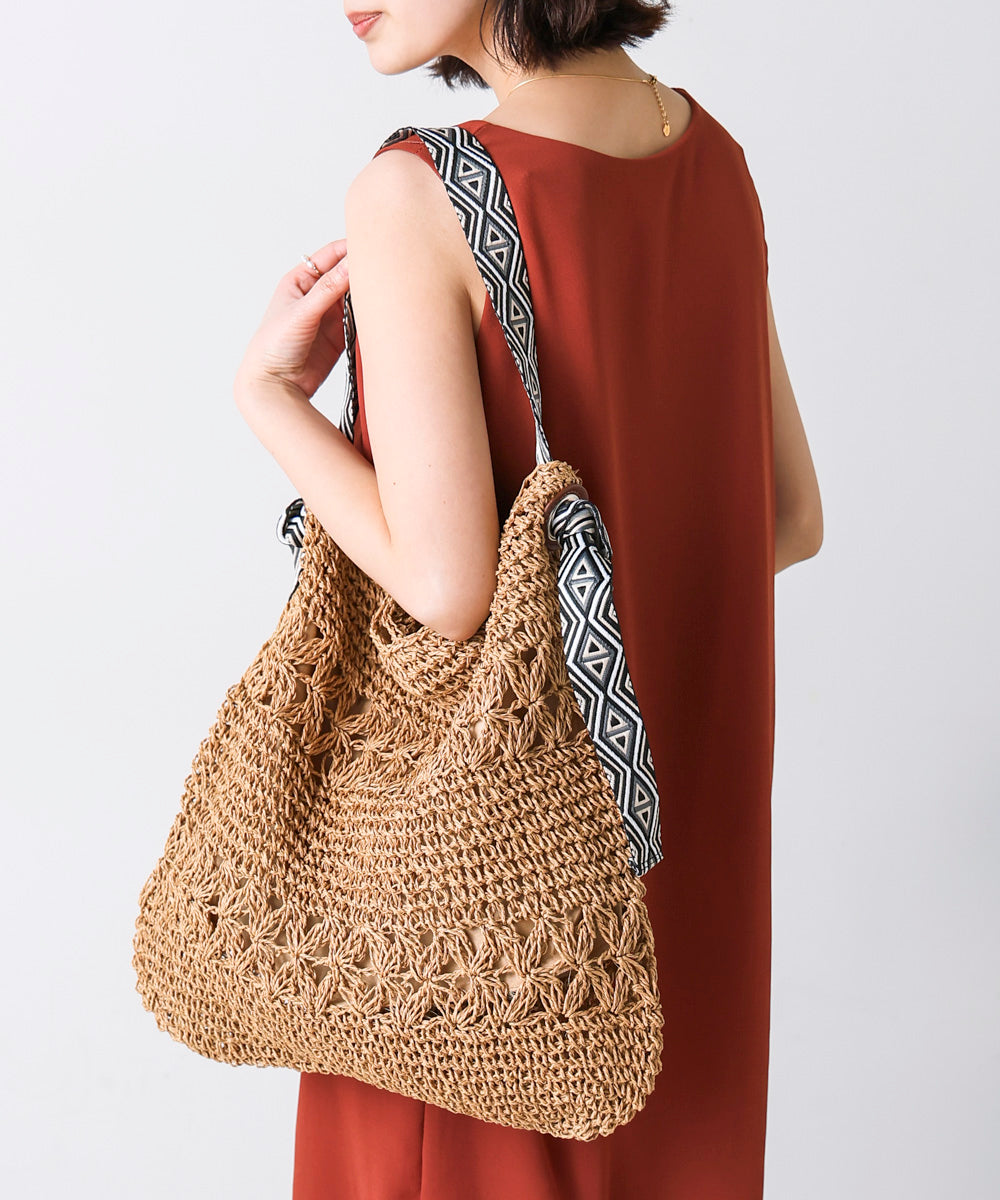 刺繍ハンドルペーパーバッグ