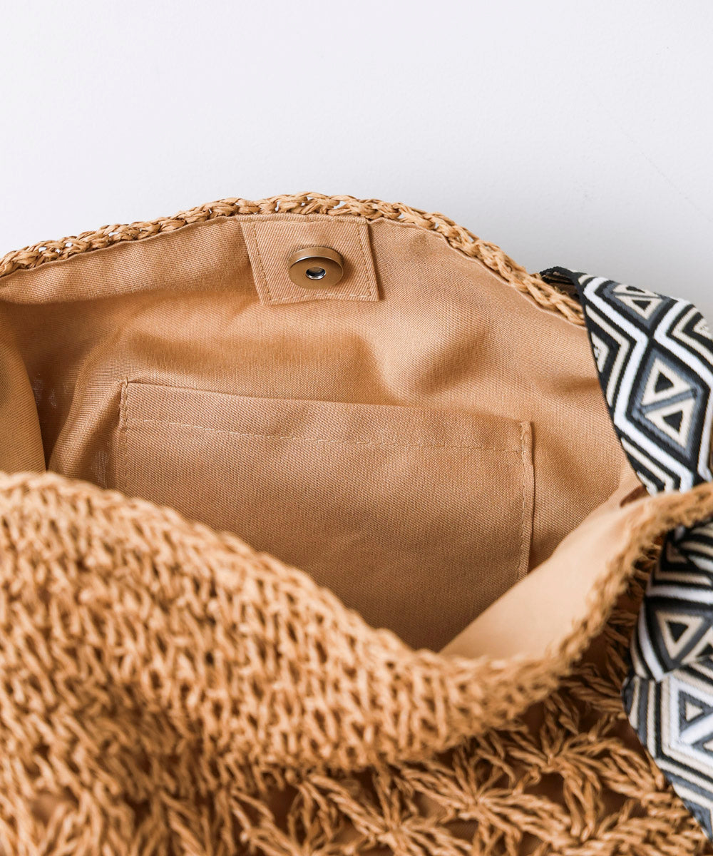 刺繍ハンドルペーパーバッグ