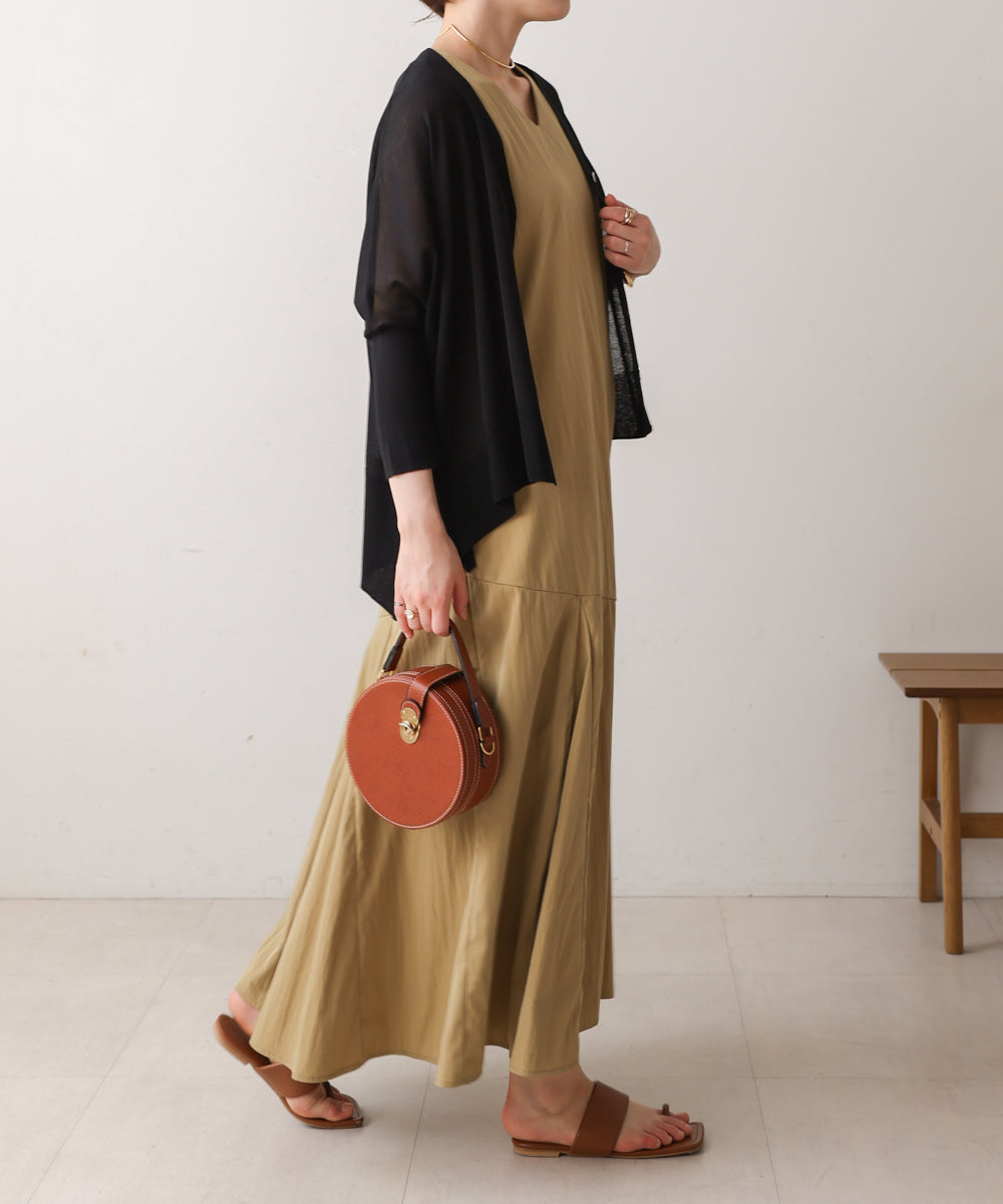 【MARIEコラボ】裾フレア切替ノースリーブワンピース