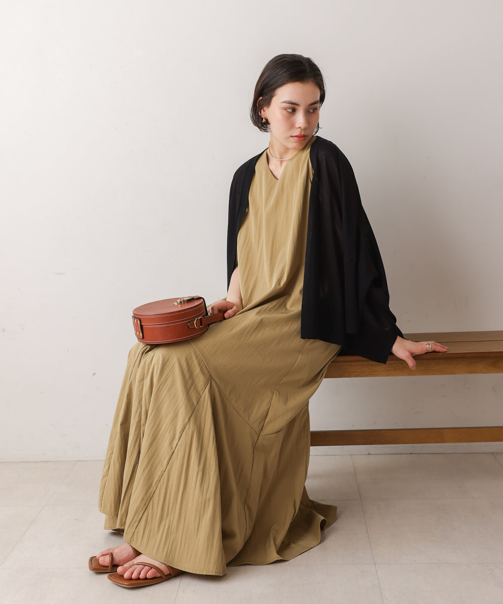 【MARIEコラボ】裾フレア切替ノースリーブワンピース