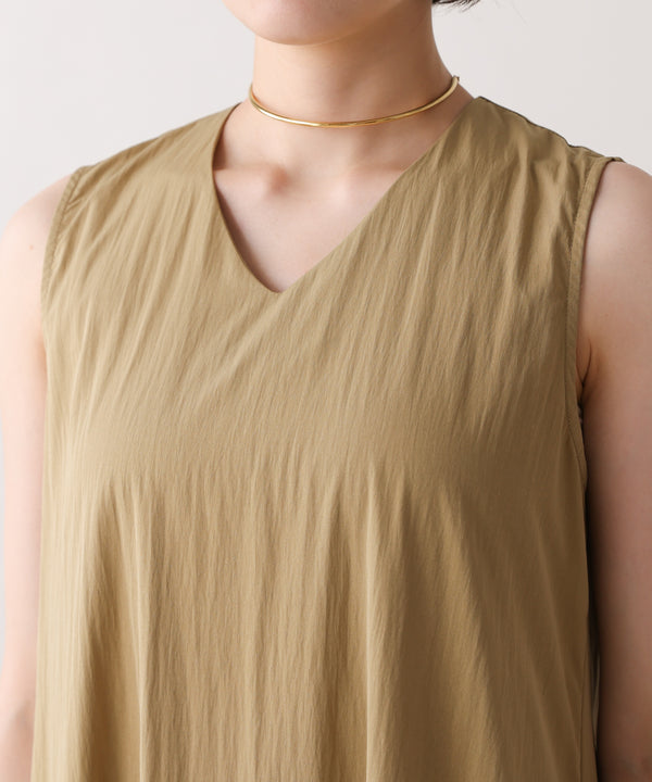 【MARIEコラボ】裾フレア切替ノースリーブワンピース