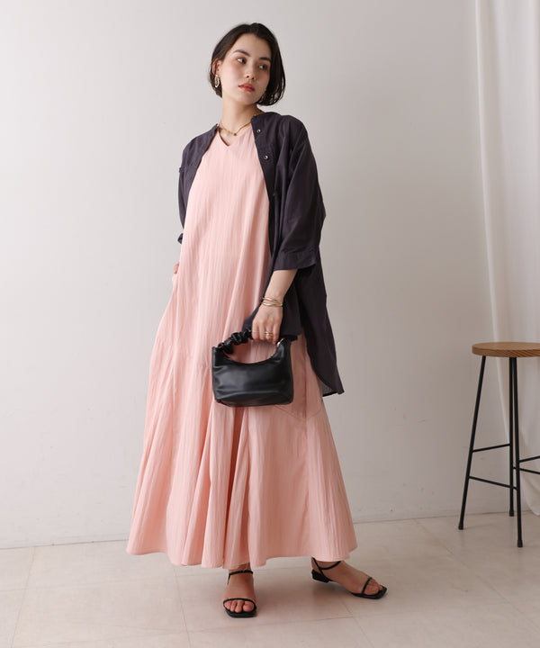 【MARIEコラボ】裾フレア切替ノースリーブワンピース