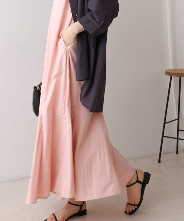 【MARIEコラボ】裾フレア切替ノースリーブワンピース