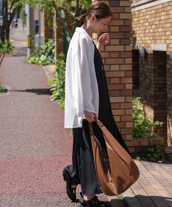 【MARIEコラボ】裾フレア切替ノースリーブワンピース