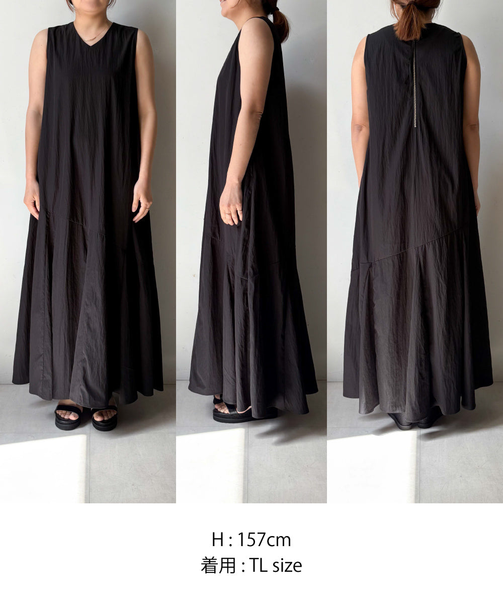 【MARIEコラボ】裾フレア切替ノースリーブワンピース