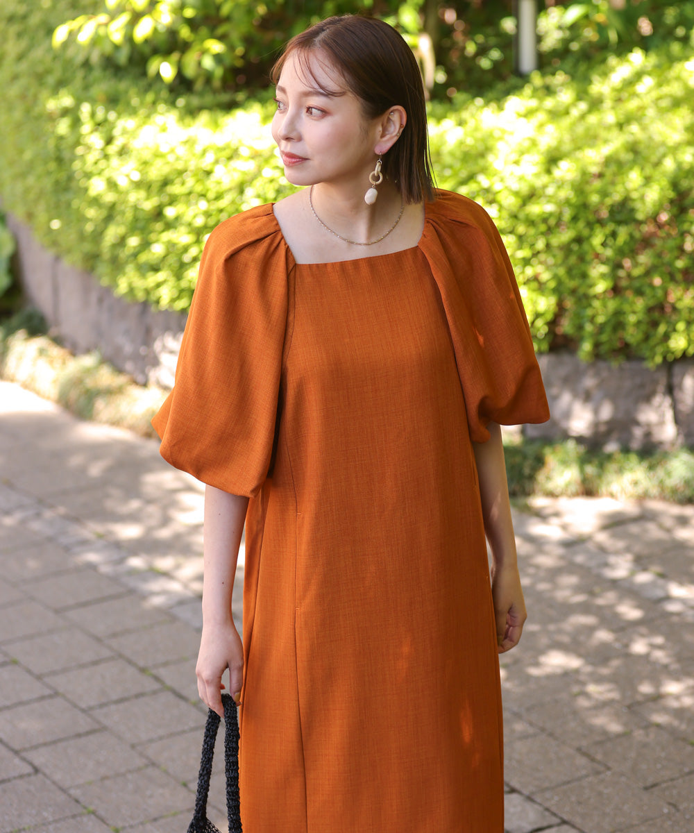 【MARIEコラボ】ラウンドパフロングワンピース