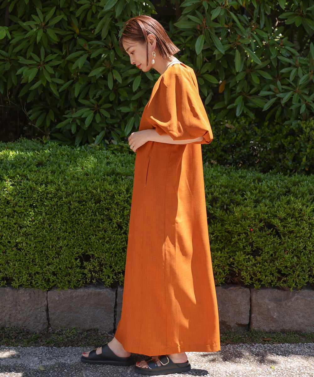 【MARIEコラボ】ラウンドパフロングワンピース