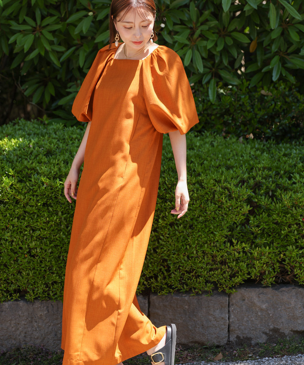 【MARIEコラボ】ラウンドパフロングワンピース