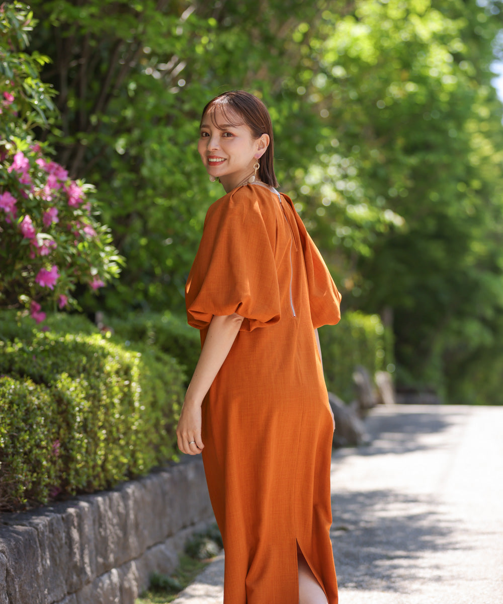 【MARIEコラボ】ラウンドパフロングワンピース